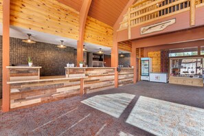 Stylish lobby with 24/7 front desk available