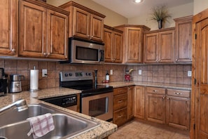 Fully stocked kitchen