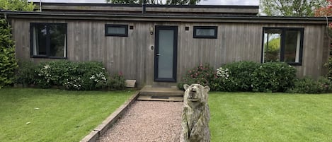 Entrance door and path from car parking