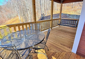 Porch Swing on Covered Deck