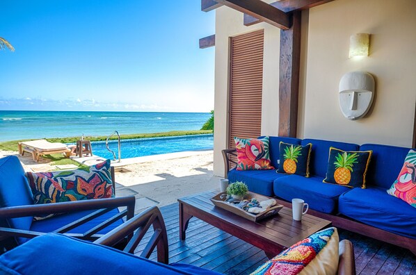 Patio with outside furniture