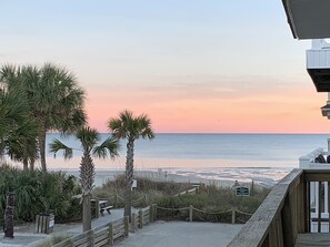 Evening view from the deck. 