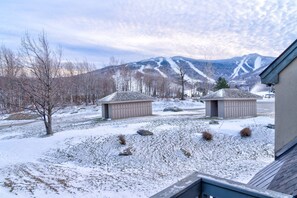 Mountain view on the deck off the living room