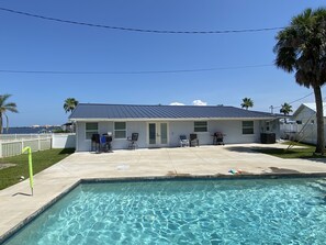 New metal roof in June 2022; 14 x 30 heated pool