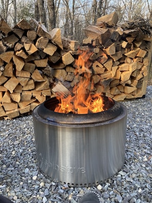 Smokeless fireplace