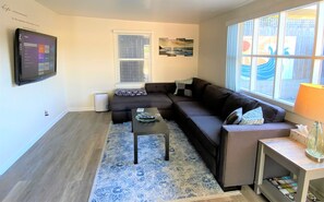Stretch out on the large couch and watch some Netflix (included)