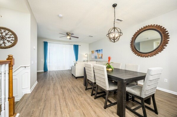 Dining Table and Living Room