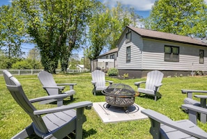 Outdoor fire pit area.