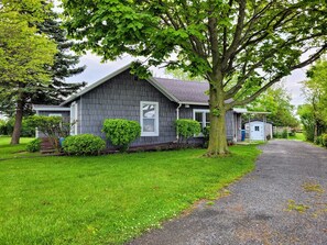 Driveway side of house