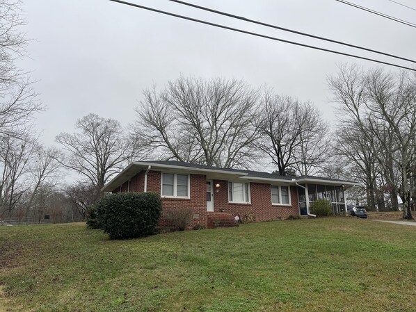 All brick ranch on 1.3 acres. 