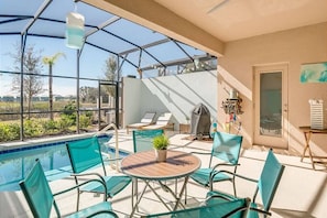 Imagine Yourself Right Here! Inviting Pool w/Patio Furniture and Sun Loungers
