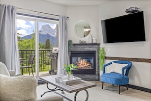 Cozy fireplace