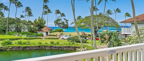 Kiahuna Plantation #207 - Kiahuna Beach Lanai View - Parrish Kauai