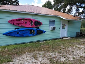 Kayaks for guests use.