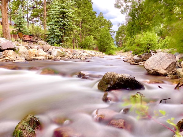 The crisp mountain air, sounds of the river,  take a deep breath and relax here!