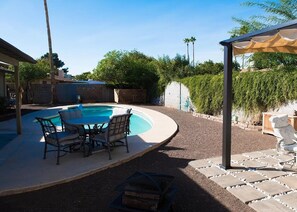 Backyard space- Pool & seating/patio area 