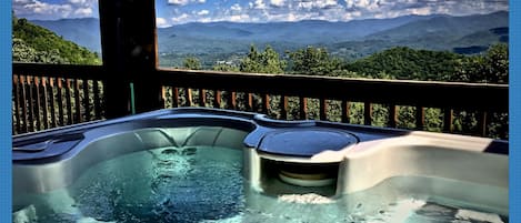 Soak Away Your Stress while Overlooking the Views, or Star Gazing on a Clear Night...