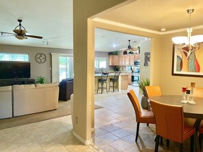 View from front entry hall.