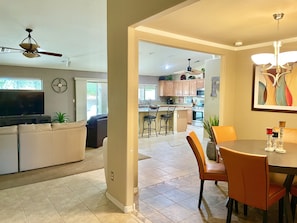View from front entry hall.