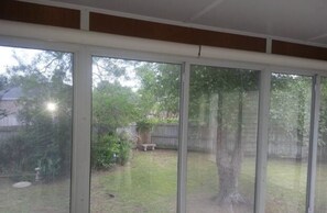 View to Backyard from the Florida Room.