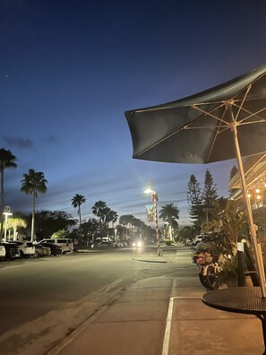 Evening in Downtown Gulfport at The Tiki Bar across from Gulfport Beach Park.