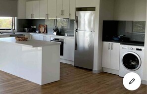 Upstairs kitchen. 