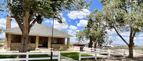 Front of Ranch and side horse corrals