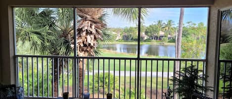 Golf course and pond view from Lanai