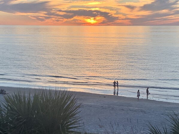 Beach view from condo