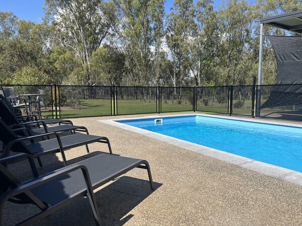 Outdoor heated pool