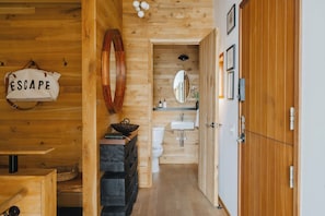 The half bathroom right off the main entryway