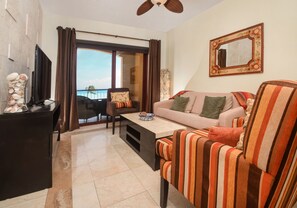 Living area has delightful views