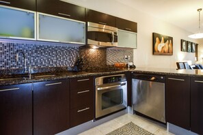 Modern kitchen for when you want to dine in