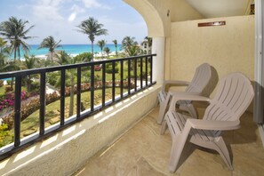 Relax and unwind on the terrace, with the Caribbean Sea breeze in your hair