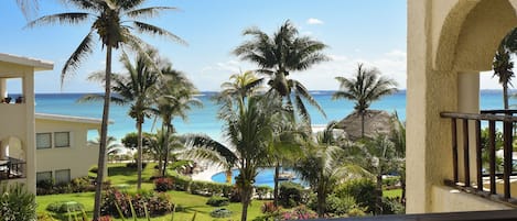 Terrace views of the grounds and the Caribbean Sea!