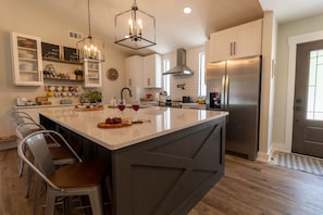 Fully stocked kitchen