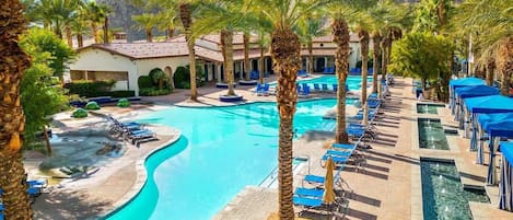 Main pool with cabanas