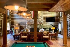 Great room view from the pool table.