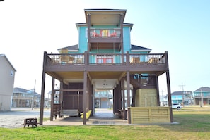 House exterior beach side.