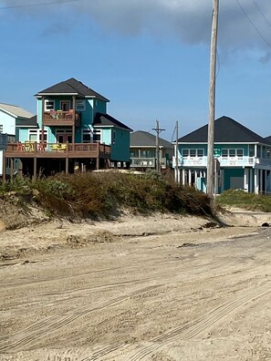 View of the house from the beach.