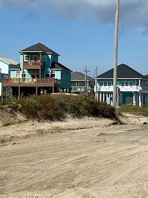 View of the house from the beach.
