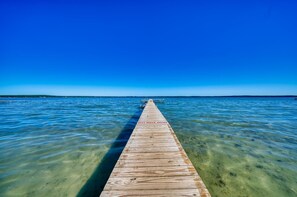 Public dock at Samoset Beach only a four minute walk from the cottage!