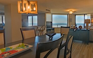 Enjoy ocean views from the dining table for 6