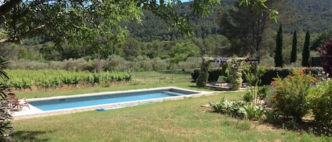 Pool viewed from outside bedrrom 1