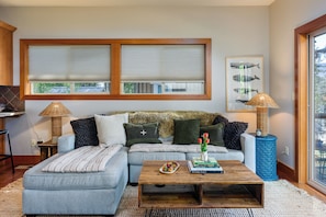 Comfortable sofa perfect for family movie nights or relaxing together after a day out.