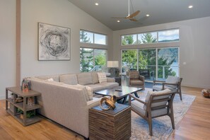 Beautifully furnished with water views and gas fireplace.