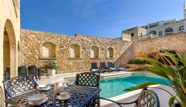 A dining area outdoors