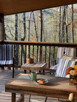 The perfect spot to play a game of checkers or enjoy a meal out on the deck. 