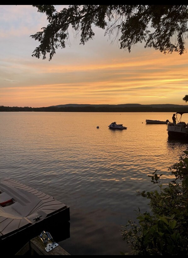 Gorgeous sunset views on Great Pond!