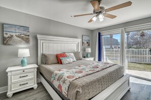 Relax in the king master bedroom with cooling memory foam mattress